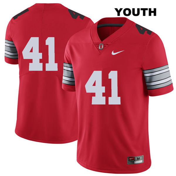 Ohio State Buckeyes Youth Hayden Jester #41 Red Authentic Nike 2018 Spring Game No Name College NCAA Stitched Football Jersey IK19T04GM